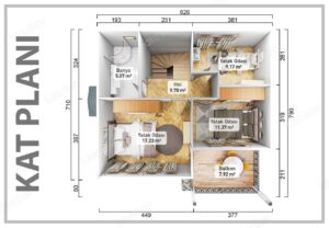 126 m2 Kampanyalı Dubleks Prefabrik Ev 4